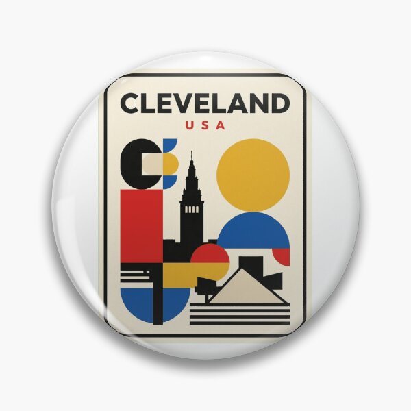 Item preview, Retro Cleveland Bauhaus Geometric Skyline designed and sold by k3rstman1.
