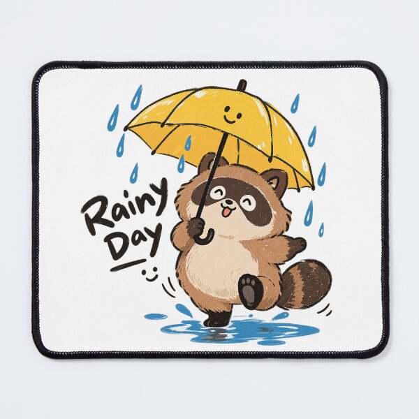 Item preview, Rainy Day Raccoon – Cheerful Umbrella Adventure designed and sold by zzz888.
