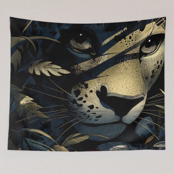 Item preview,  Midnight Leopard in the Tropical Shadows designed and sold by ClubVacay.