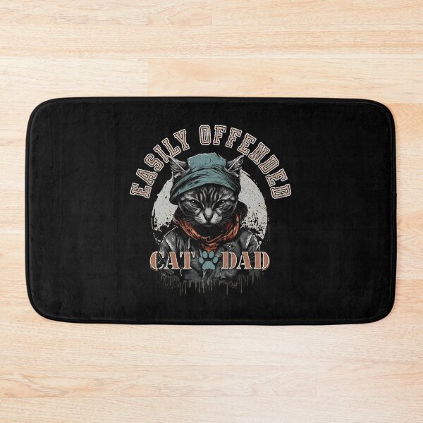 Item preview, Easily Offended Cat Dad Sarcastic Feline Lover Attitude designed and sold by OlyvieArt.