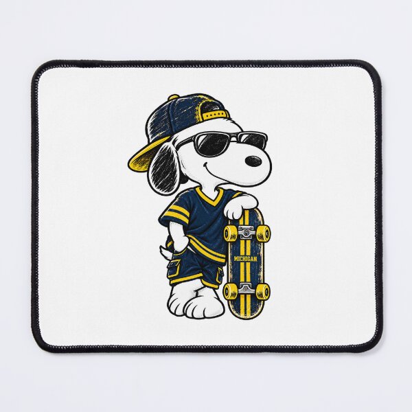 Item preview, Snoopy Inspired Michigan Skater Vintage Graphic designed and sold by dartoffofo⭐⭐⭐⭐⭐.