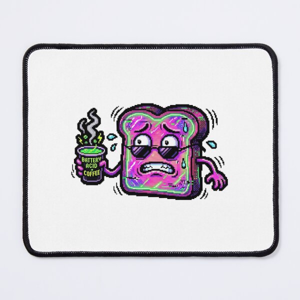 Item preview, Pixel Art Glitch Toast - Battery Acid Coffee designed and sold by Maclaw200d.
