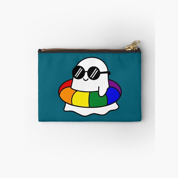 Item preview, Subtle Rainbow Pride Pool Float Summerween Kawaii Ghost designed and sold by Cannaxes Studio.