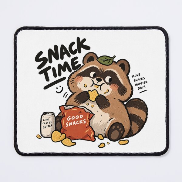 Item preview, Snack Time Raccoon – More Snacks Happier Days designed and sold by zzz888.
