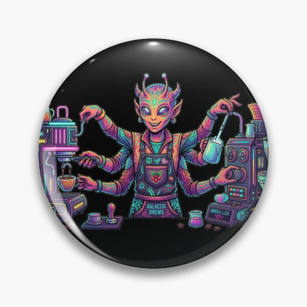 Item preview, Cosmic Alien Barista - Galactic Brews Espresso designed and sold by Maclaw200d.