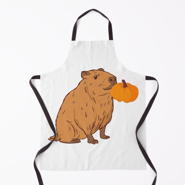 Item preview, Cute Capybara Kissing Pumpkin designed and sold by NAMASTHE WORLD.