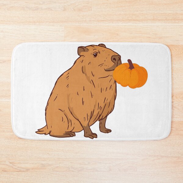 Item preview, Cute Capybara Kissing Pumpkin designed and sold by NAMASTHE WORLD.