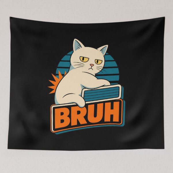 Artikelvorschau, Grumpy Cat Bruh Retro Katzendesign entworfen und verkauft von OlyvieArt.