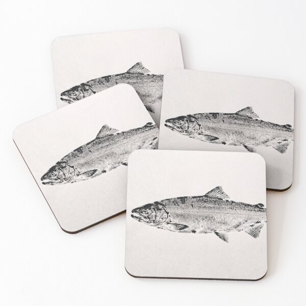 Item preview, Gyotaku Salmon pFish Print - Japanese Sumi-e Art II designed and sold by Yaremchuk.