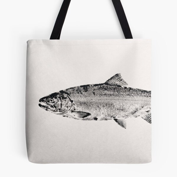Item preview, Gyotaku Salmon pFish Print - Japanese Sumi-e Art II designed and sold by Yaremchuk.