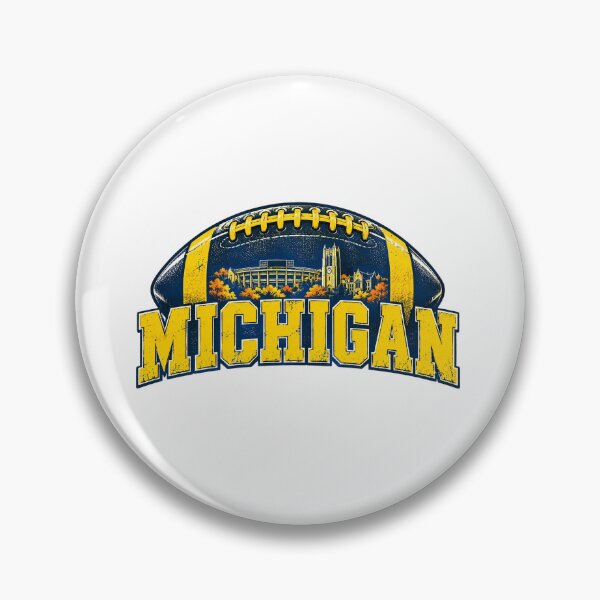 Item preview, Michigan Football Big House Skyline Vintage Graphic designed and sold by dartoffofo⭐⭐⭐⭐⭐.