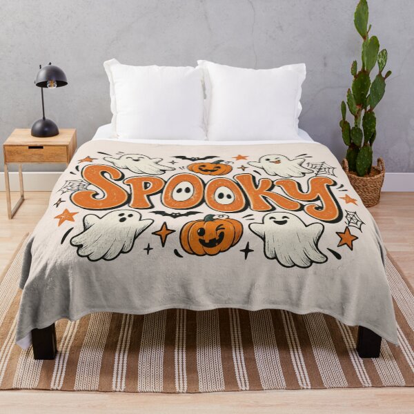 Item preview, Retro Spooky Season, Halloween Ghost, Halloween Distressed, Tis The Season, Halloween Pumpkin designed and sold by Quiajia.