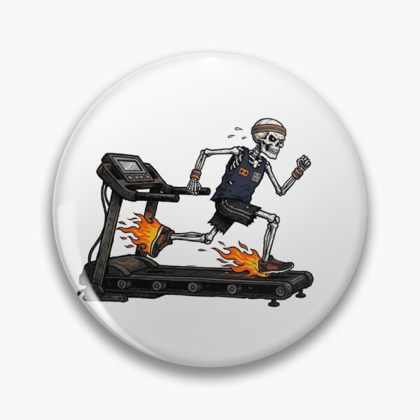 Item preview, Burning Treadmill Skeleton - RIP Fast Fitness designed and sold by Maclaw200d.