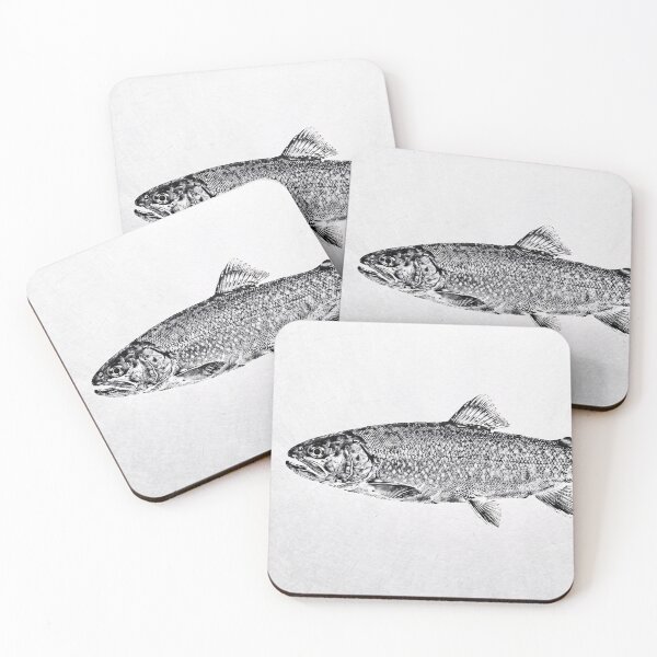 Item preview, Gyotaku Salmon pFish Print - Japanese Sumi-e Art I designed and sold by Yaremchuk.