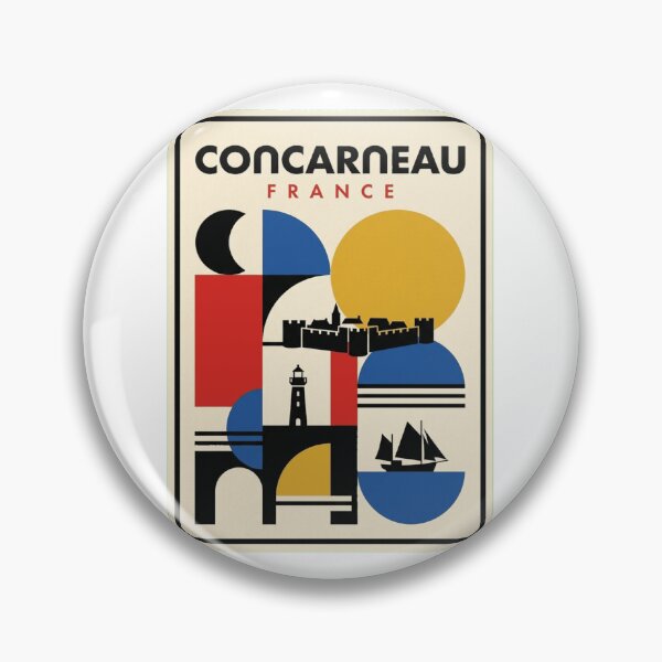 Item preview, Retro Concarneau Bauhaus Geometric Skyline designed and sold by k3rstman1.