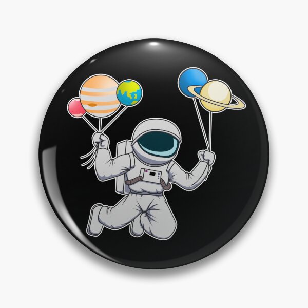 Item preview, Funny Astronaut with Balloon Planets designed and sold by Jaudaux Designs.