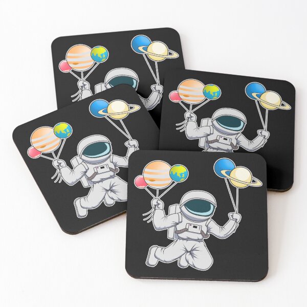 Item preview, Funny Astronaut with Balloon Planets designed and sold by Jaudaux Designs.