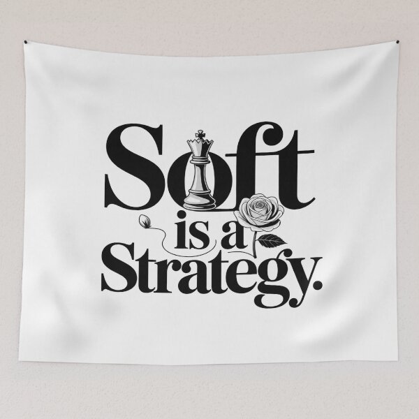 Item preview, Soft Is a Strategy. Elegant Chess King & Rose Feminine Quote Design designed and sold by Aarvya Fashion Club ( A.F.C ).