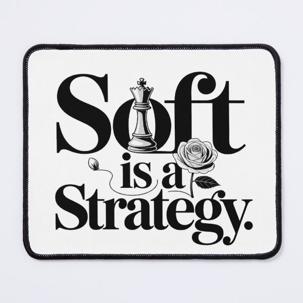 Item preview, Soft Is a Strategy. Elegant Chess King & Rose Feminine Quote Design designed and sold by Aarvya Fashion Club ( A.F.C ).