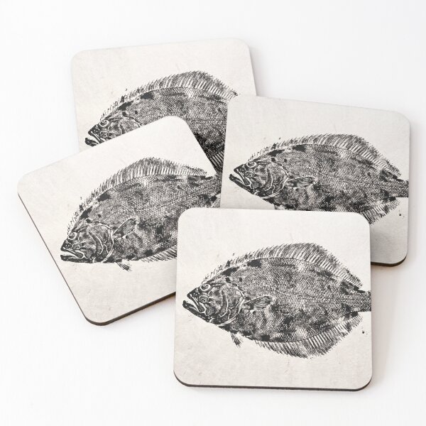 Item preview, Gyotaku Flounder Fish Print - Japanese Sumi-e Art I designed and sold by Yaremchuk.