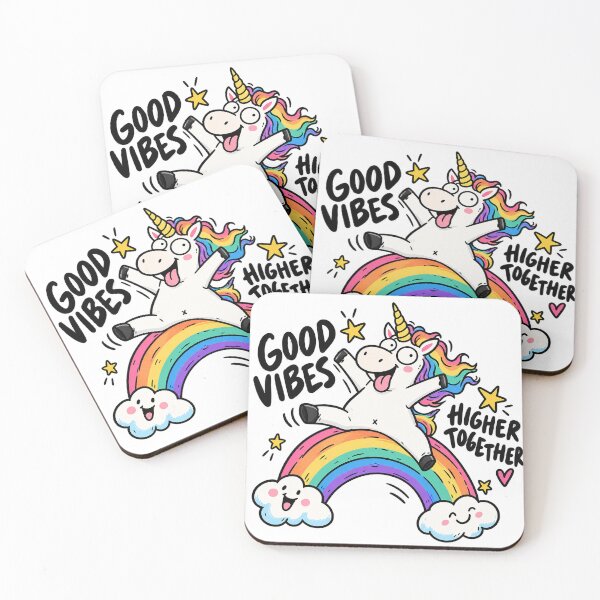 Item preview, Good Vibes Unicorn – Higher Together Rainbow Adventure designed and sold by zzz888.