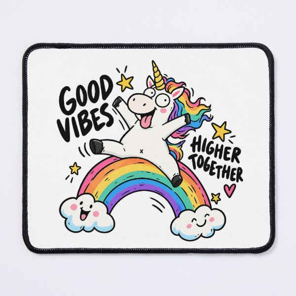 Item preview, Good Vibes Unicorn – Higher Together Rainbow Adventure designed and sold by zzz888.