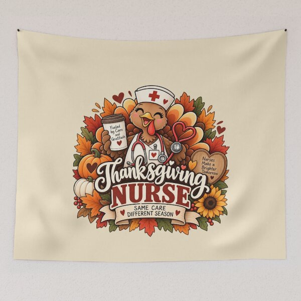 Item preview, Thanksgiving Nurse Gift Cute Turkey Care Fall Style designed and sold by Corvoria.