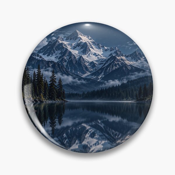 Item preview, Moonlit Mountain Lake designed and sold by KvytoDsgn.