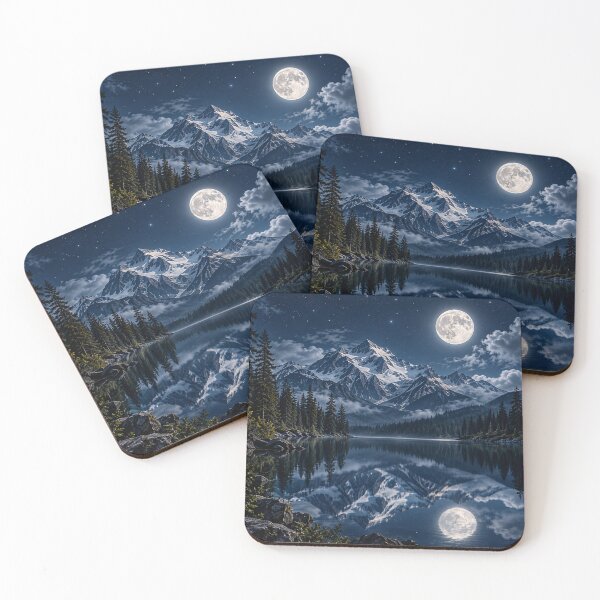 Item preview, Moonlit Mountain Lake designed and sold by KvytoDsgn.