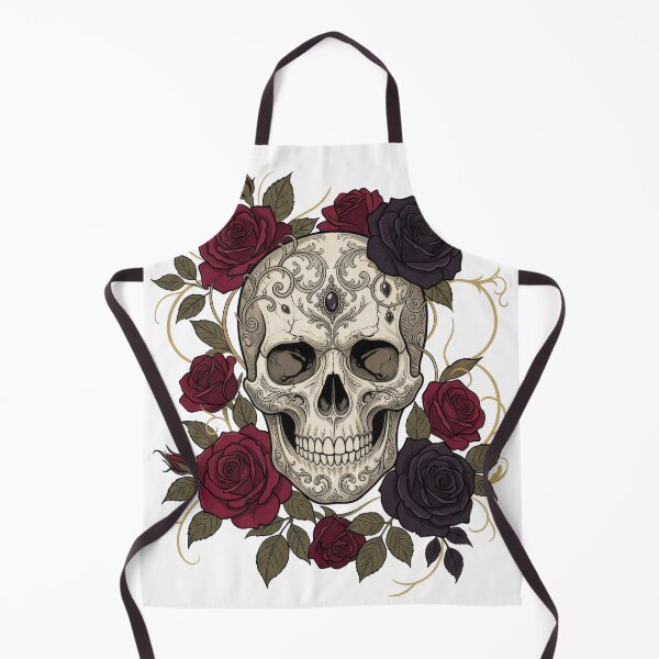Item preview, Elegant Gothic Skull and Crimson Roses designed and sold by Kate1art.