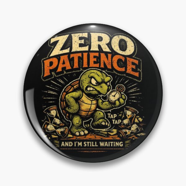 Item preview, Zero Patience – Funny Turtle Time Illustration designed and sold by Dogandesighn.