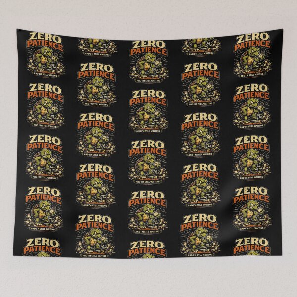 Item preview, Zero Patience – Funny Turtle Time Illustration designed and sold by Dogandesighn.