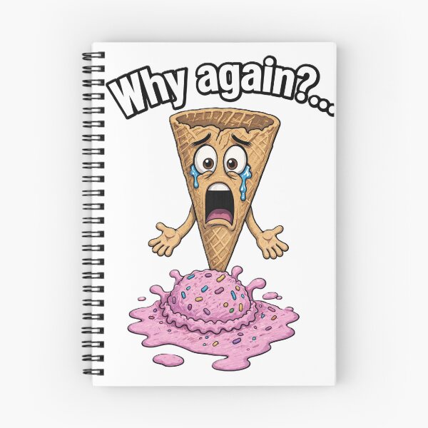 Item preview, Fallen Ice Cream Cone Sad Comic Character Drawing designed and sold by FireMelody.