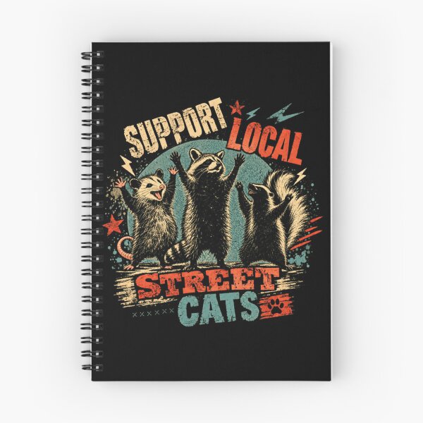 Item preview, Support Local Street Cats Urban Wildlife Raccoon Opossum Skunk Animal Lover designed and sold by SkeletonsDanger.