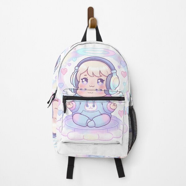 Item preview, Kawaii Pastel Meditation Baby Angel with Headphones designed and sold by VibranPalette.