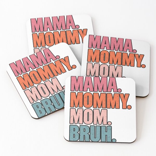 Item preview, Funny Mom Typography MAMA MOMMY MOM BRUH Vintage Retro Motherhood Design designed and sold by DijaMar.