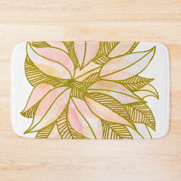 Item preview, Blush Pink and Gold-Toned Botanical Leaves designed and sold by ArithraStudio.