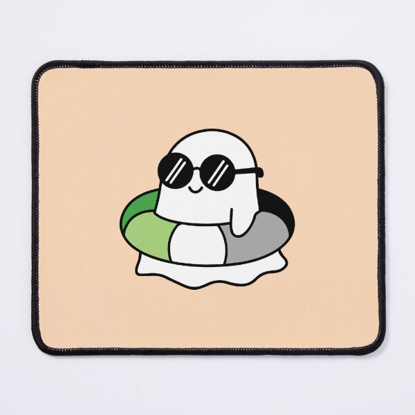 Item preview, Cute Aromantic Pride Ghost with Sunglasses Summer Pool Vibes designed and sold by Cannaxes Studio.