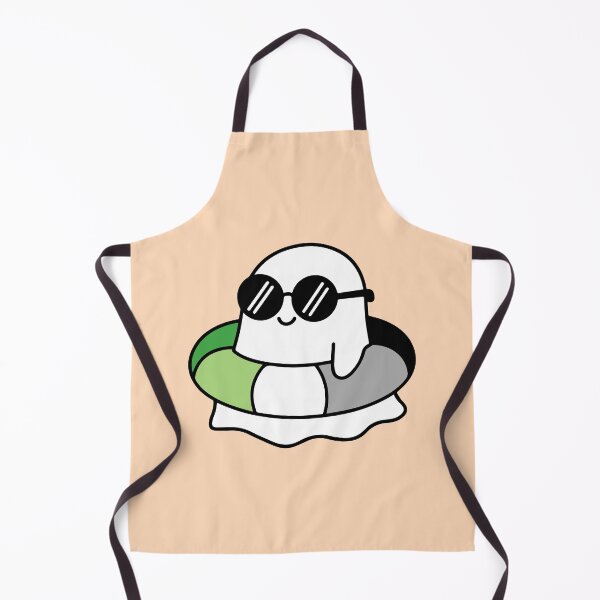 Item preview, Cute Aromantic Pride Ghost with Sunglasses Summer Pool Vibes designed and sold by Cannaxes Studio.