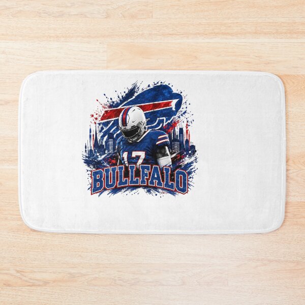 Item preview, Josh-Allen 17 Bullfalo Buffalo Football Splatter Graphic designed and sold by dartoffofo⭐⭐⭐⭐⭐.
