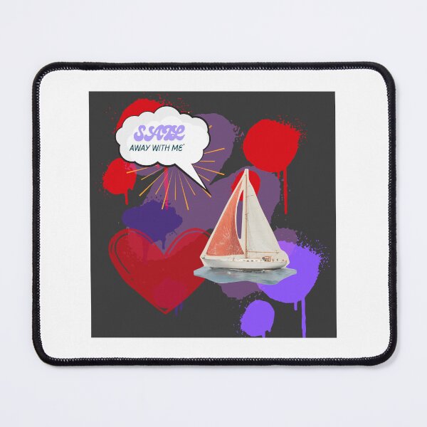Item preview, Sail Away With Me Retro Boat Pop Art Illustration designed and sold by NourArtCorner.