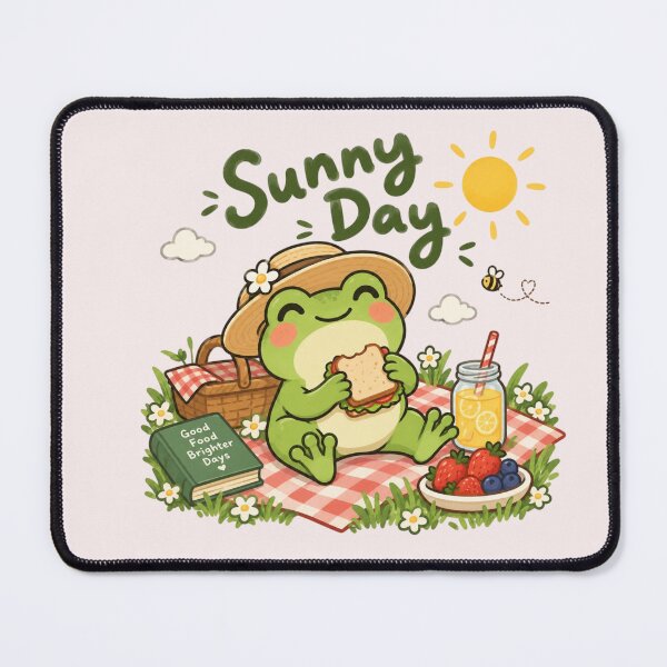 Item preview, Cute Frog Picnic Sunny Day | Adorable Summer Nature Picnic Frog designed and sold by Sanika arts .