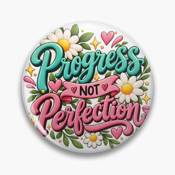 Item preview, Progress Not Perfection – Positive Quote designed and sold by TinyWeird.