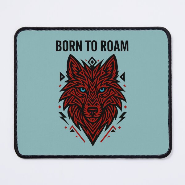 Item preview, Tribal Wolf Head Born To Roam designed and sold by MarCinu Art.