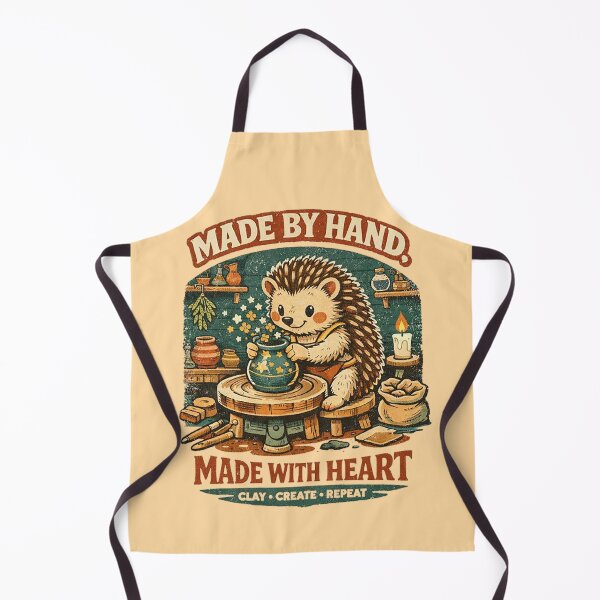 Item preview, Made by Hand – Whimsical Hedgehog Pottery Illustration designed and sold by Dogandesighn.