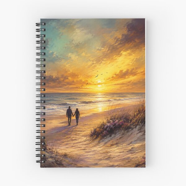 Item preview, Eternal Horizon - Romantic Coastal Sunset Beach Painting designed and sold by Joey Santiago.