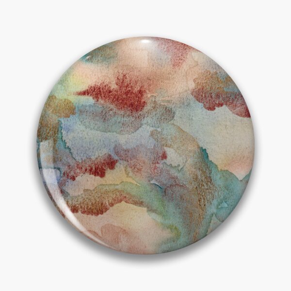 Item preview, Aqua and Rust Patina Abstract Watercolour designed and sold by ArithraStudio.