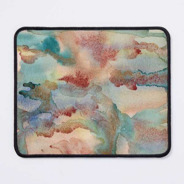 Item preview, Aqua and Rust Patina Abstract Watercolour designed and sold by ArithraStudio.