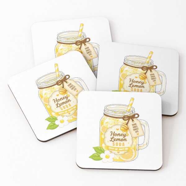 Item preview, Cute Honey Lemon Soda Clipart PNG designed and sold by KJackArtwork.