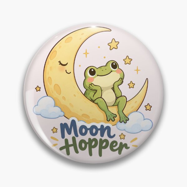 Item preview, Cute Frog Moon Hopper Kawaii Night Frog Crescent Moon Dreamer designed and sold by Sanika arts .